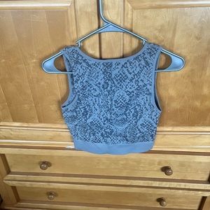Grey patterned tank top